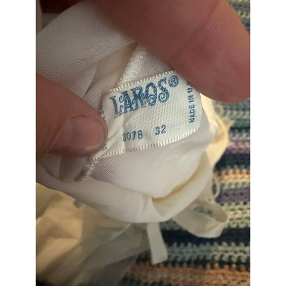 Vintage 50s Laros two piece sleepwear set peignor and nightgown lace off white - Picture 10 of 16